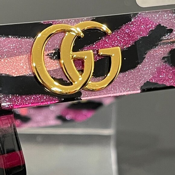 NWT Gucci Pink/Black/Gold Sunglasses (JB1329) main image 6